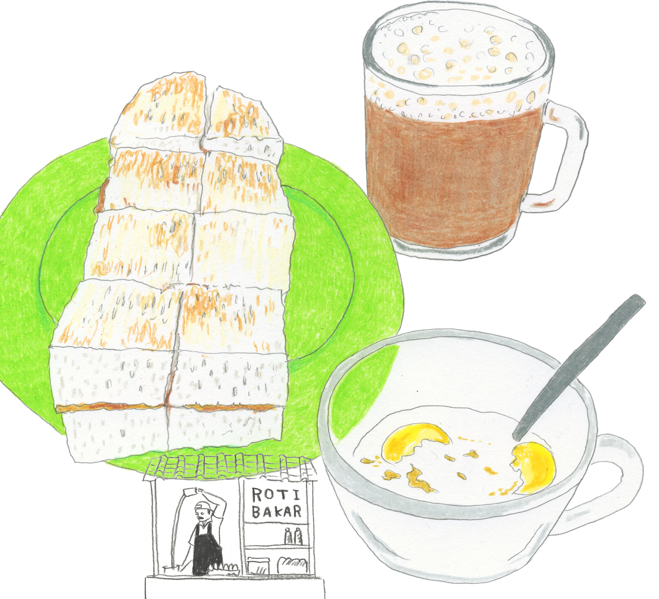 ROTI BAKAR & TEH TARIK / tea and toast