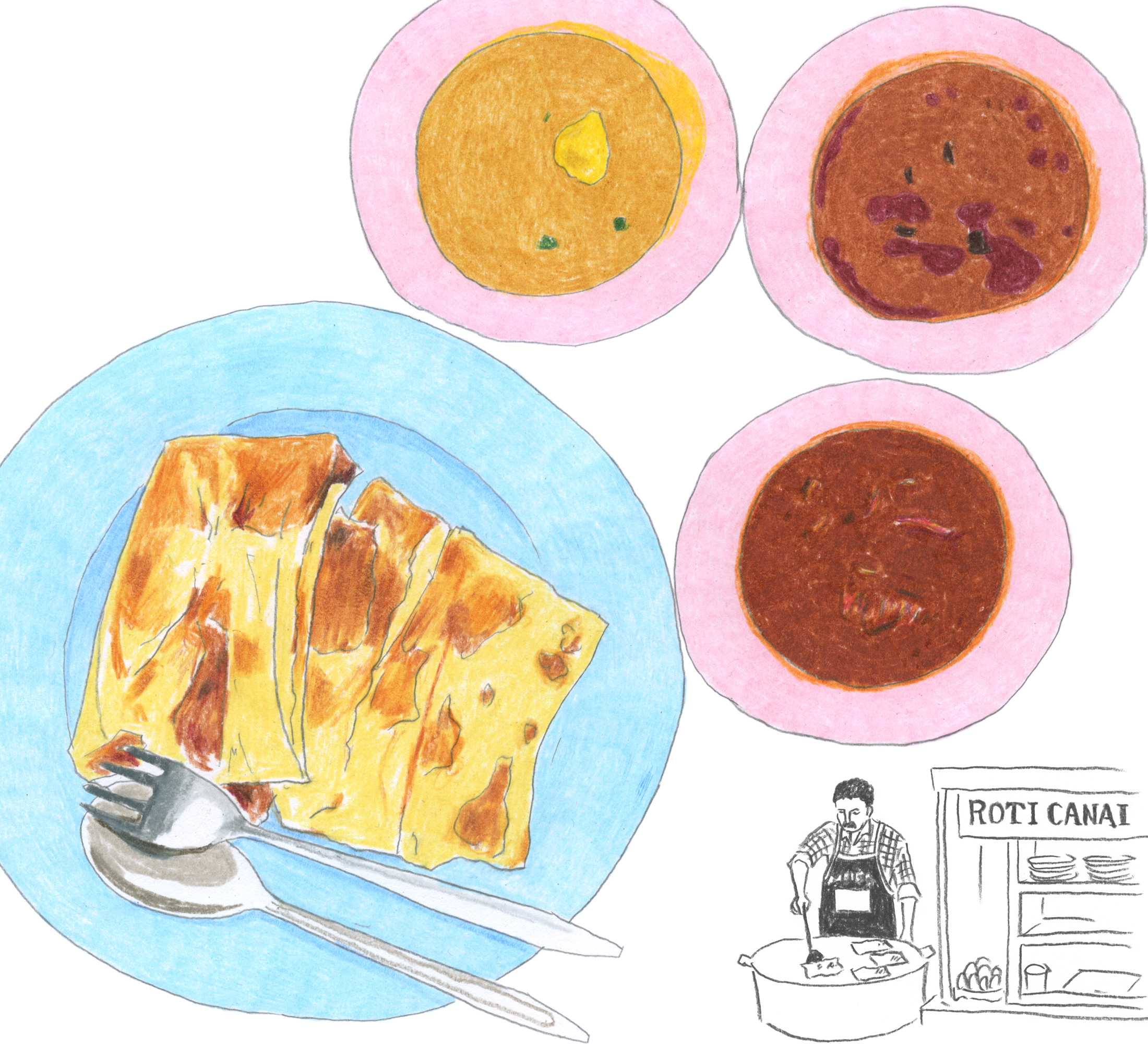 ROTI CANAI / pancake with curry